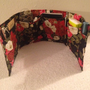 Poinsettias,Christmas Design Purse Organizer Insert     23&quot; Long