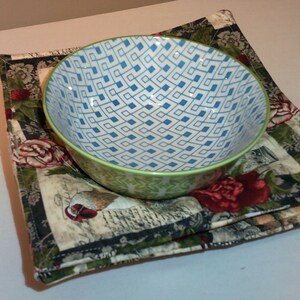 Microwave Bowl Cozy (  French Rooster,Bowl Cozy ( Set of 2 )