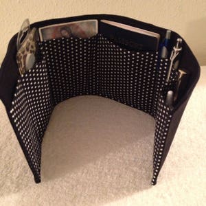 Black Polka Dot/ Design Purse Organizer Insert     19&quot; Long