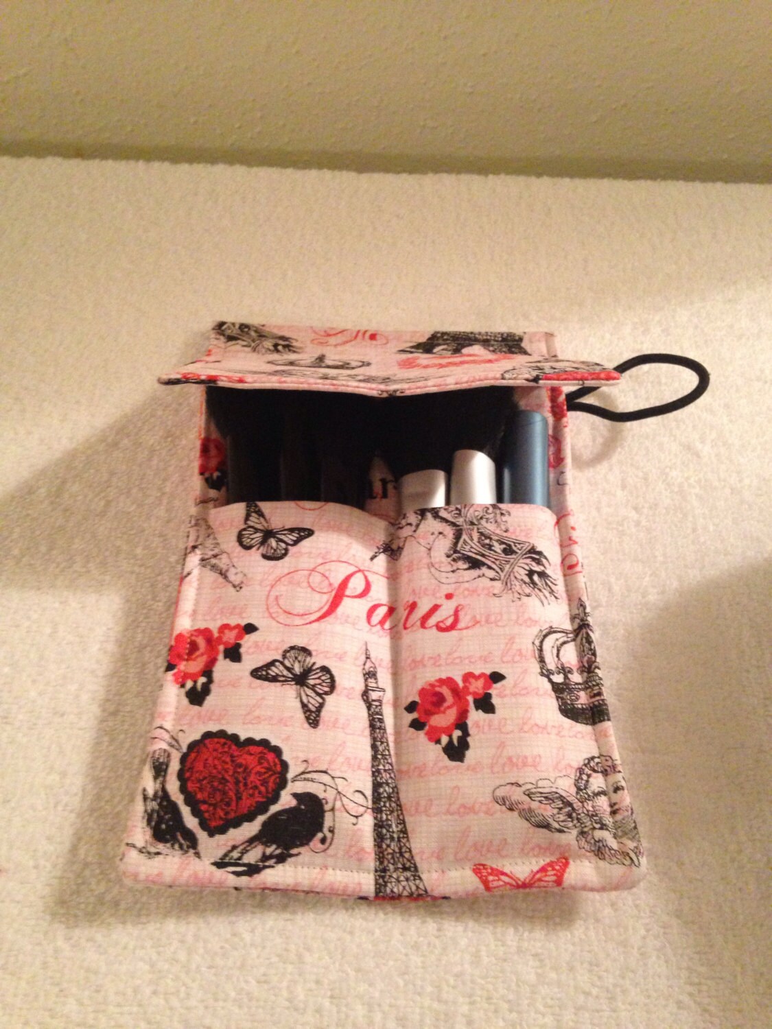 Makeup Cosmetic Brushes Roll,paris,valentine's Day,eiffel Tower