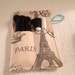 Beautiful Makeup Cosmetic Brushes Roll  ( Paris Eiffel Tower Design ) 