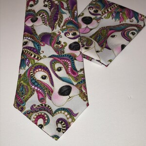 Men Necktie, Dog Print - Skinny / Pocket Squares,Weddings, Best Man,