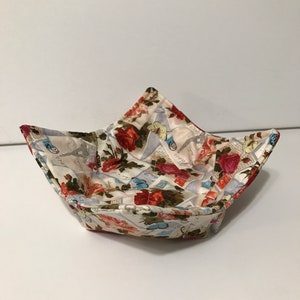 Microwave Bowl Cozy (  Paris,French Collage, Eiffel Tower, Floral )