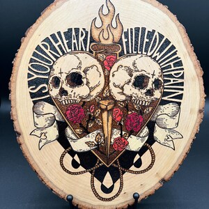 Buy Snake Skull and Rose Wood Burning Art Online in India - Etsy
