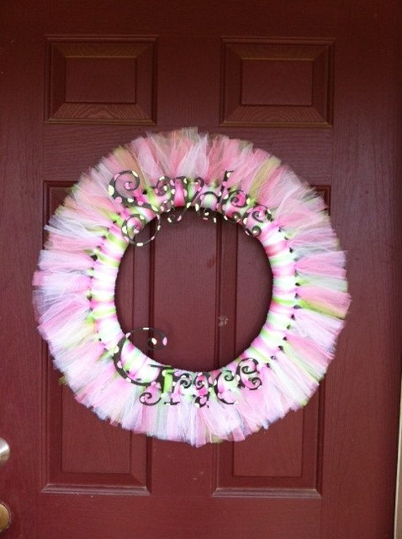 Items similar to Tutu Wreath for Girl's Room on Etsy