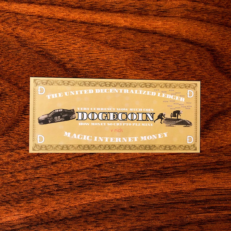 Dogecoin DOGE Paper Wallet / The ORIGINAL Dogecoin Dollar ...