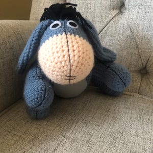 Eeyore Amigurumi: handgemaakte gehaakte knuffel