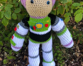 Handmade Crochet Buzz Lightyear Doll: Toy Story Stuffed Animal