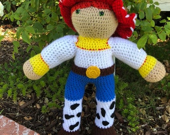 Handmade Crochet Jessie Doll - Toy Story Inspired Stuffed Animal