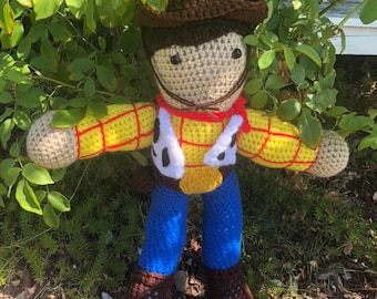 Crochet Woody Doll: Toy Story Inspired Amigurumi Stuffed Animal