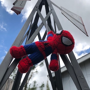 Inspired by Spiderman Amigurumi Stuffed Animal Doll Peter Parker Spider Cartoon Tv Movie Avengers Stuffed Doll Gift Present Birthday Toy