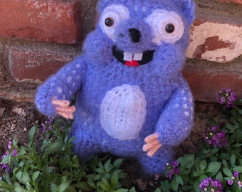 Lemmings Inspired Amigurumi Doll: Handmade Stuffed Animal Toy