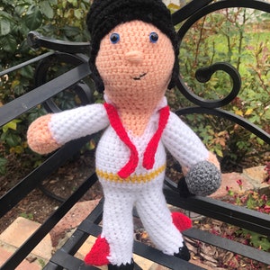 The King Elvis Presley Amigurumi Stuffed Doll Stuffed Animal Crochet Handmade Gift Present Birthday Toy Crocheted Surprise