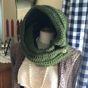 Hooded Cowl Beanie Cold Weather Warm Clothes Winter Wear Crochet Soft Custom Color Gift Adult Teen and Child sizes