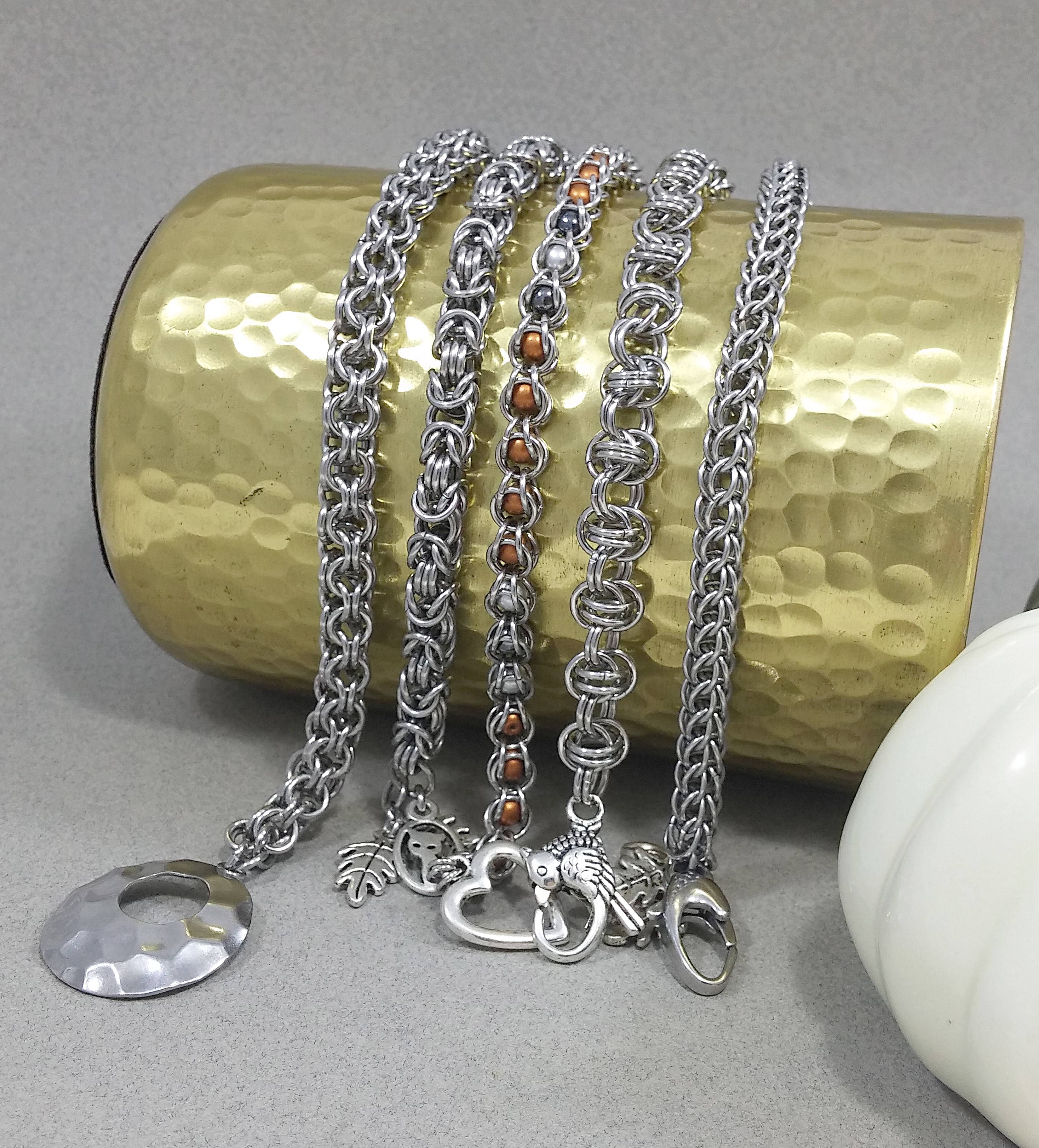 Stainless Steel Chainmail Anklet With Tiny Coins, Foot or Boot Jewelry ...