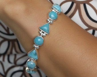 Larimar Jewelry Bracelet Prish | Punta Cana Stone | Handcrafted The Larimar Shop®