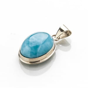 Larimar Gold Pendant Krishna | Larimar and Gold Jewelry | Caribbean Turquoise | Handcrafted The Larimar Shop®