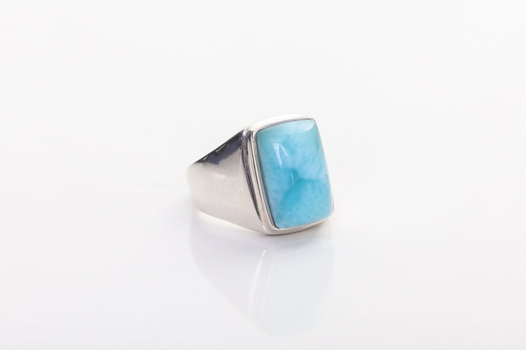Men's larimar rings clearance