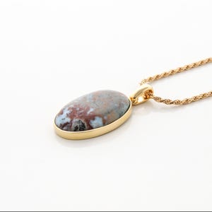 Specimen Larimar Gold Vermeil Pendant Gianna | Larimar Stone Ring | Handcrafted The Larimar Shop® | Dominican Republic Jewelry
