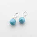 Larimar Ball Drop Earrings: .925 Silver, Dominican Stone - Cecile M product logo