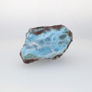 Polished Larimar Paperweight: Dominican Breeze Stone Decor - Breeze