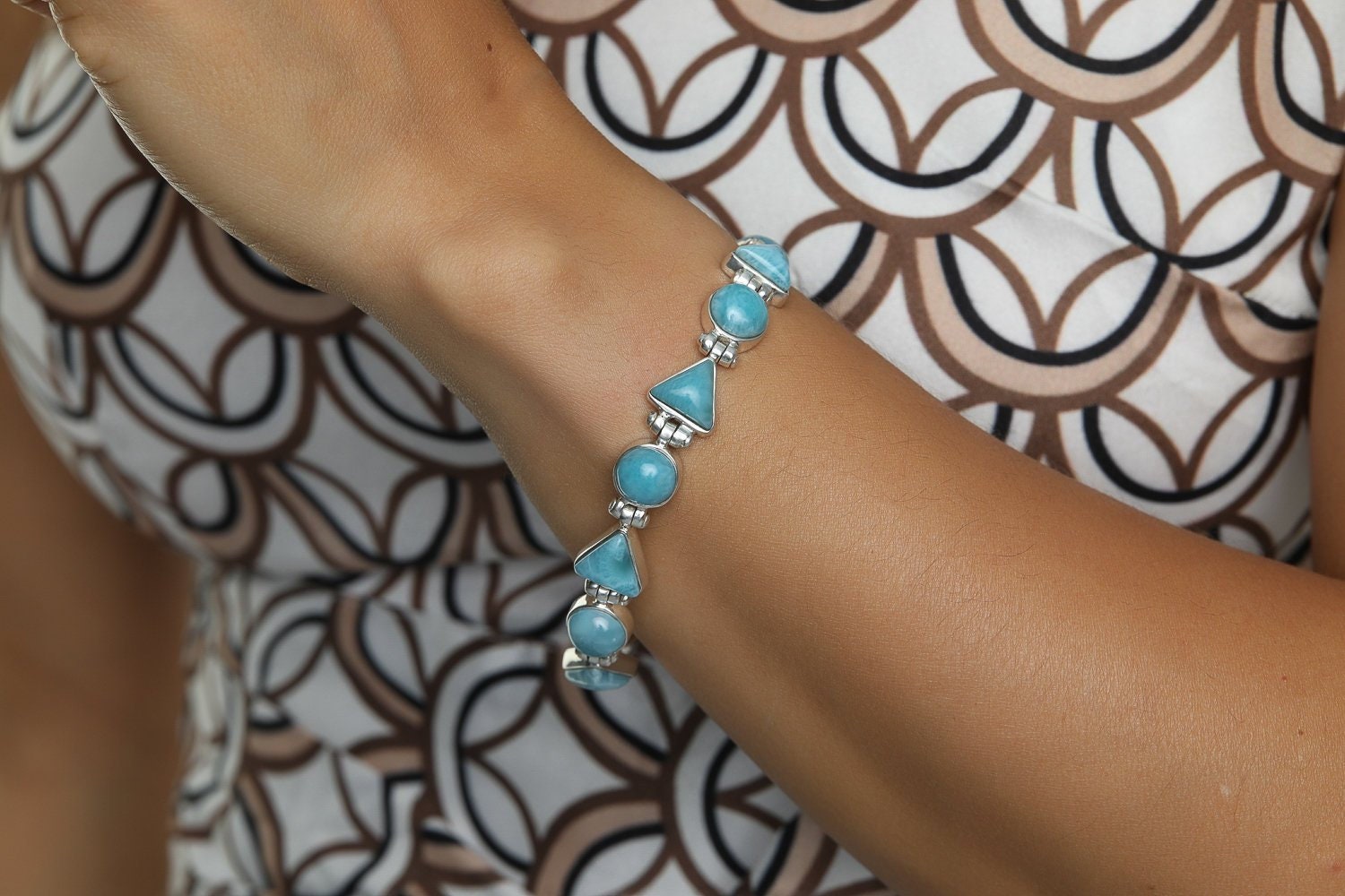 Larimar Jewelry Bracelet Prisha Shop Punta Cana Stone Etsy