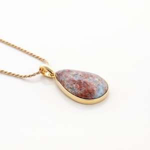 Specimen Larimar Gold Vermeil Pendant Mia | Blue Stone | Handcrafted The Larimar Shop® | Dominican Republic Jewelry