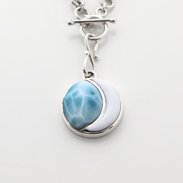 Mother Pearl Moon Charm | Salinas Collection | Handcrafted The Larimar Shop