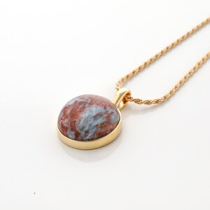 Specimen Larimar Gold Vermeil Pendant Galia | Larimar Stone Ring | Handcrafted The Larimar Shop® | Dominican Republic Jewelry