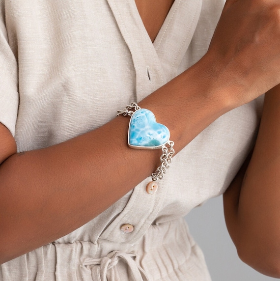 Stone Heart bracelet, Caholong white – buy at Poison Drop online store, SKU  41908.