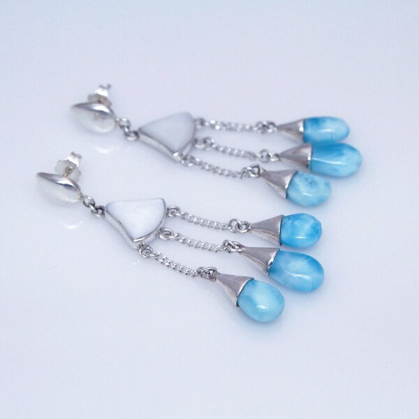 Larimar Earrings, MONSERRAT Larimar Jewelry Collection from The Larimar Shop, Dominican Handcrafted