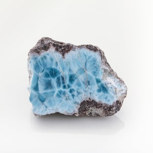 Raw Larimar Paperweight: Handcrafted Dominican Home Decor (364 grams) - Daniel