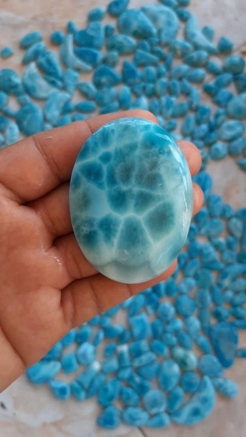 Larimar Cabochon Colbert 269 ct, 55 grams, 1.9 oz 100% Handmade Larimar Handcrafted The Larimar Shop® zdjęcie 7