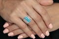 Handmade Larimar Statement Ring: Adjustable 925 Silver Band product logo