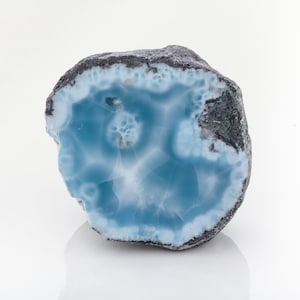 Raw Larimar Paperweight: Handcrafted Dominican Home Decor - Dario