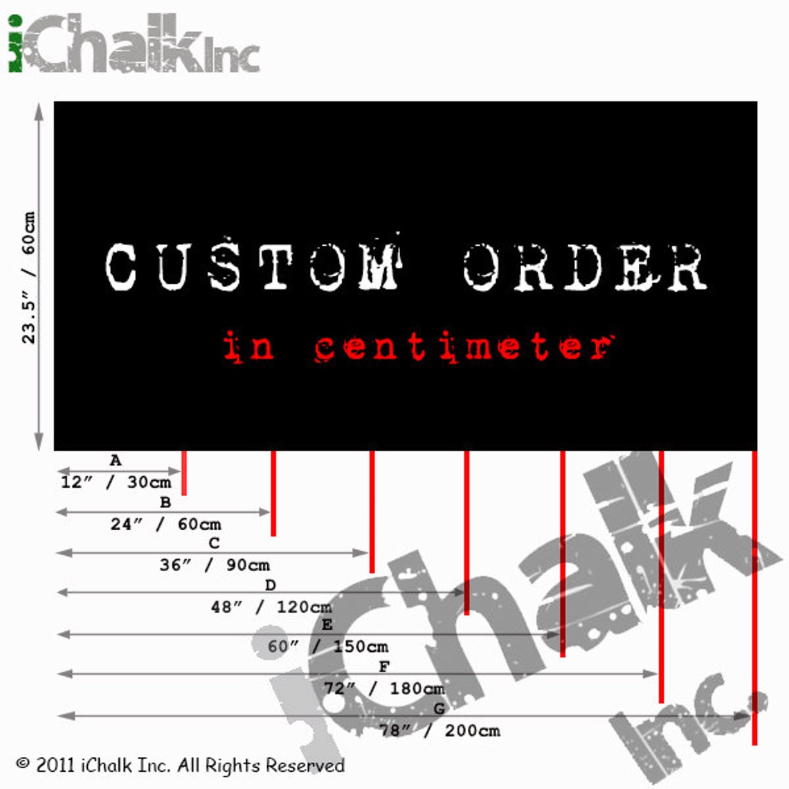 CUSTOM ORDER in CENTIMETERS Chalkboard Wall Decal for Home Etsy