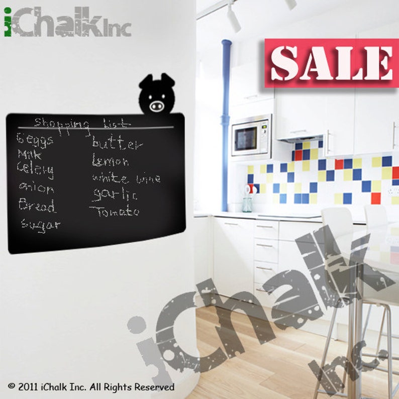 Piglet Chalkboard Vinyl Sticker Wall Decal for Home or Office 30/% off Blackboard Vinyl Wall Sticker Chalkboard Planner