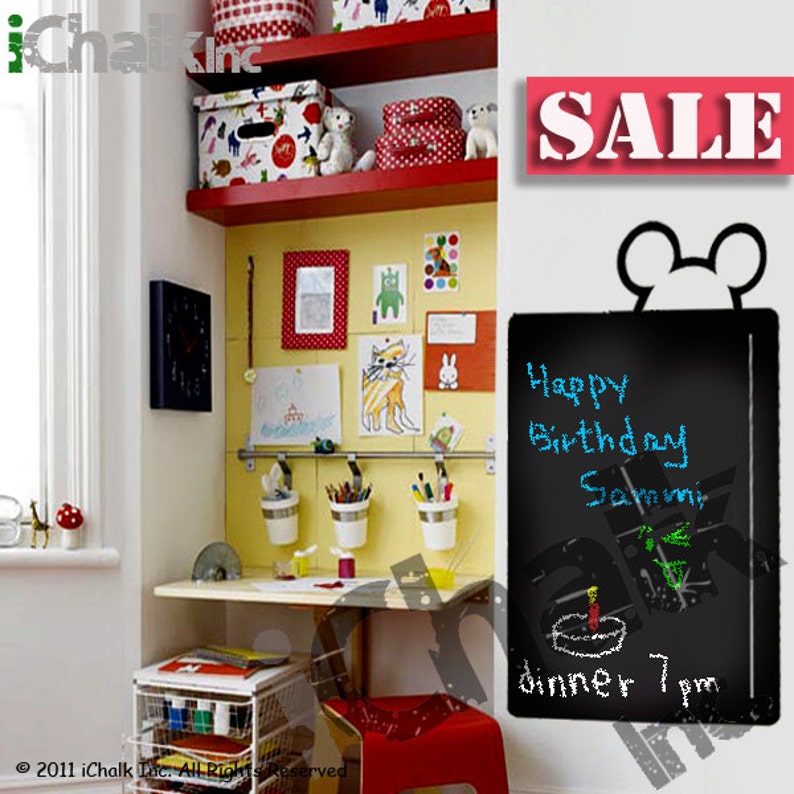 30 off Mickey Mouse Chalkboard Vinyl Sticker Wall Decal for Etsy