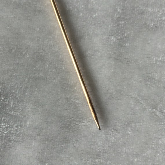 Hatpin Etruscan Revival Victorian Gold Filled Pin… - image 2