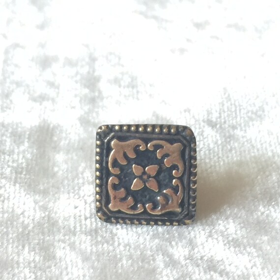 Lorde Sterling Square Ornate Flower Tie Pin - image 2