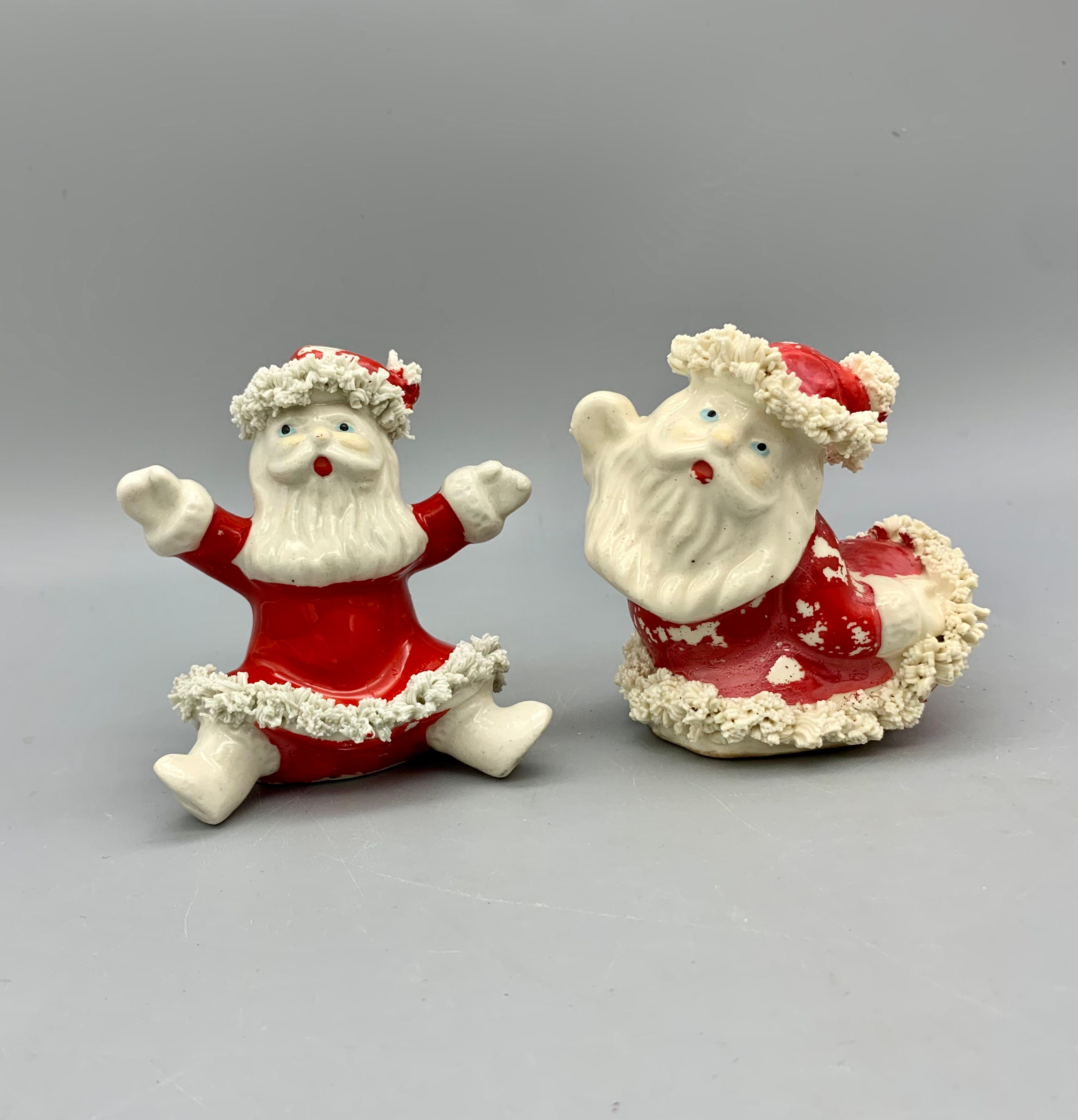 Vintage Napco Santa Claus Salt and Pepper Shakers - Spaghetti