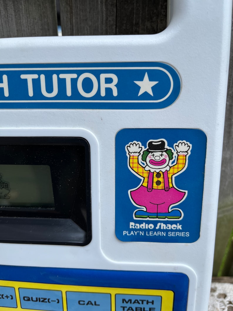 Radio Shack Math Tutor Electronic Game Featuring Interactive Clown ...