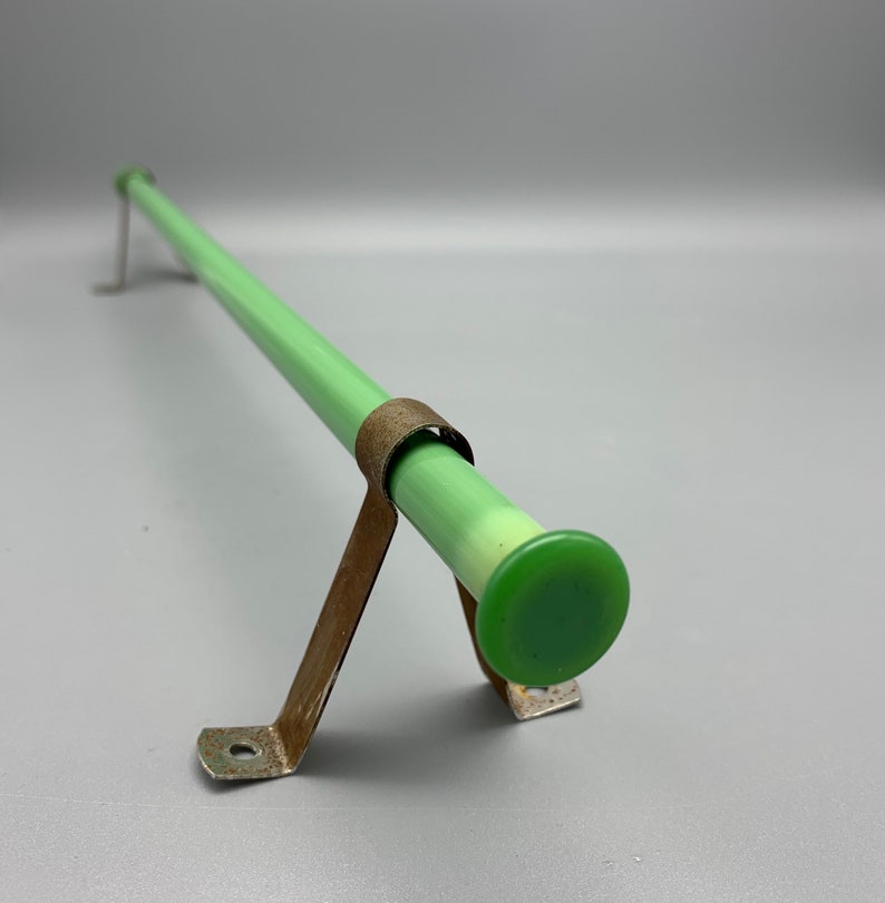 Vintage Jadeite Green Glass Towel Bar