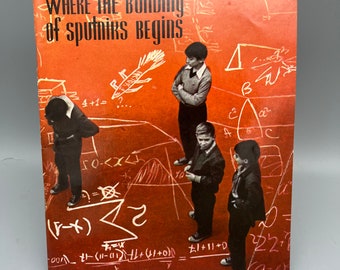 Sputnik Education Booklet "Where the Building of the Sputniks Began" Russian Education 1969, USSR Propoganda Published in U.S.S.R Sixties