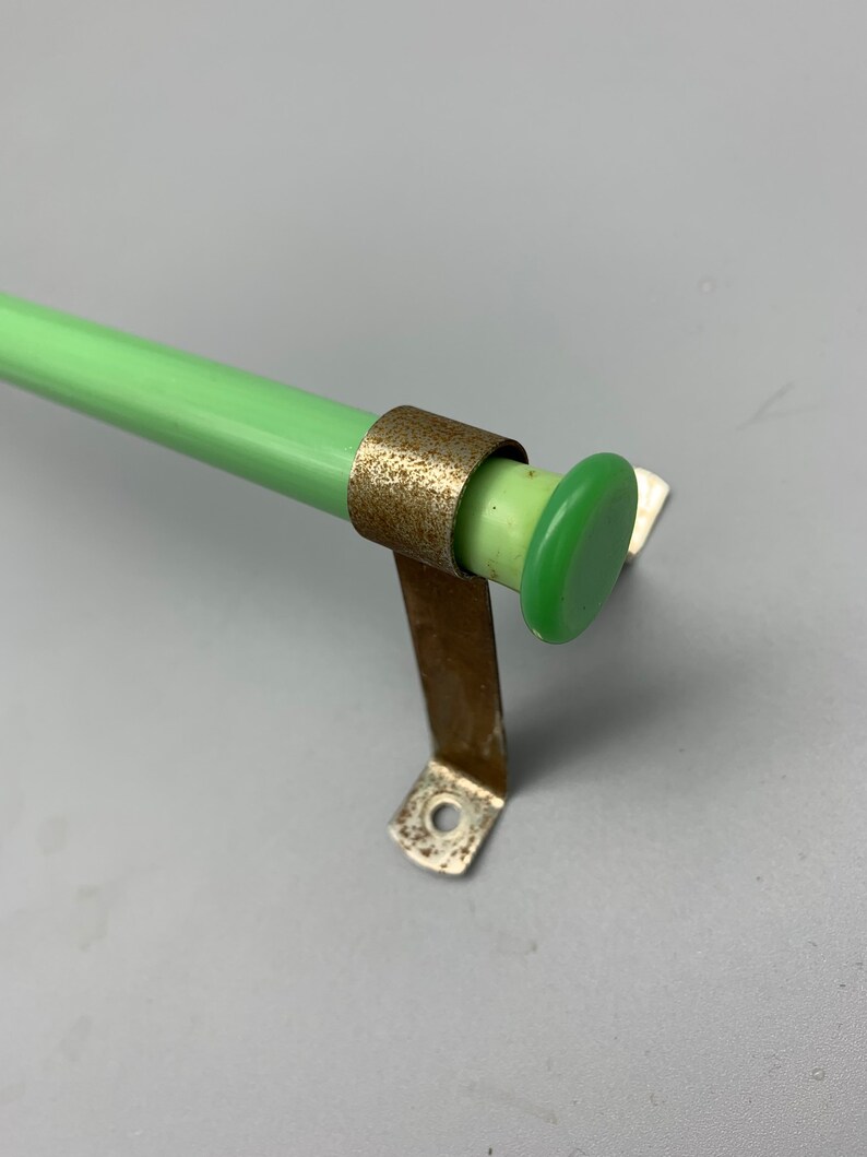 Vintage Jadeite Green Glass Towel Bar with brackets 17.5 | Etsy