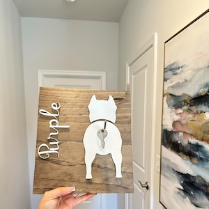 Custom Dog Leash Hanger for Wall, Personalized Dog Leash Holder, Personalized Dog Breed, Laser Cut Sign, Customized New Puppy Leash Holder