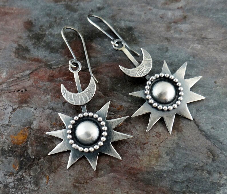 Dark Star Earrings II bold metalsmith earrings 6952 image 2