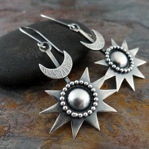 Dark Star Earrings II bold metalsmith earrings 6952 image 1