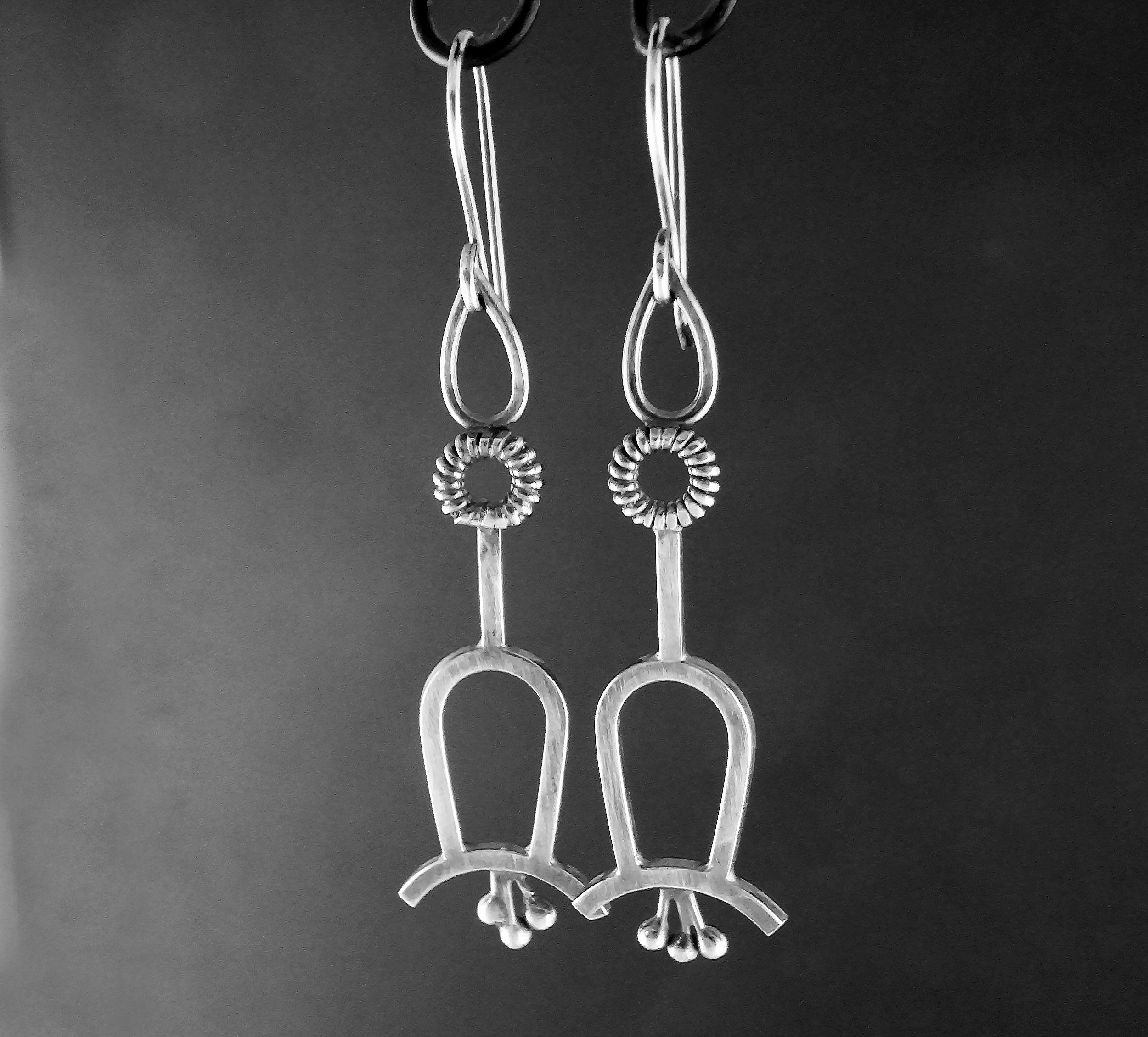 Abstract Flower Dangles II || Modern Metalsmith Earrings (7073) - Etsy