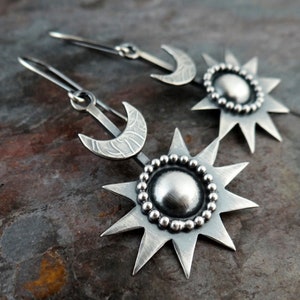 Dark Star Earrings II bold metalsmith earrings 6952 image 4